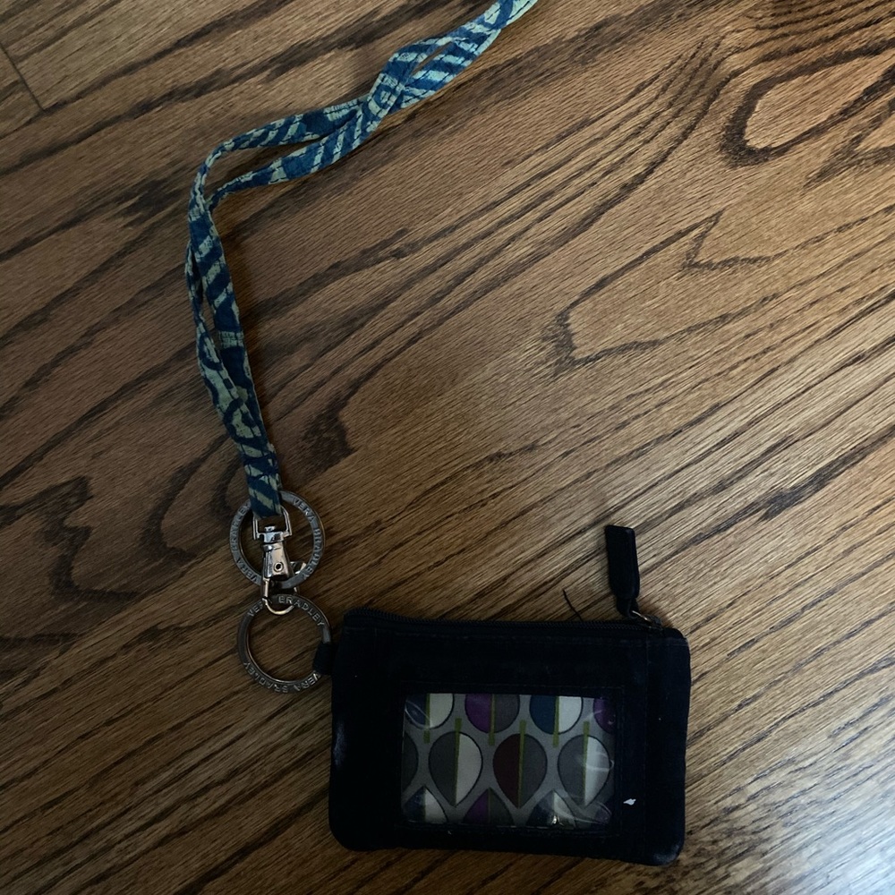 Vera Bradley wallet and lanyard